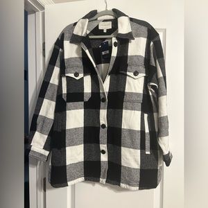 Lucky Brand. Brand new cotton flannel sweater/jacket.
